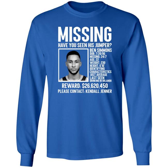 Ben Simmons Missing Shirt Missing Have You Seen His Jumper Shirt Ben Simmons Missing Shirt Missing Have You Seen His Jumper Shirt