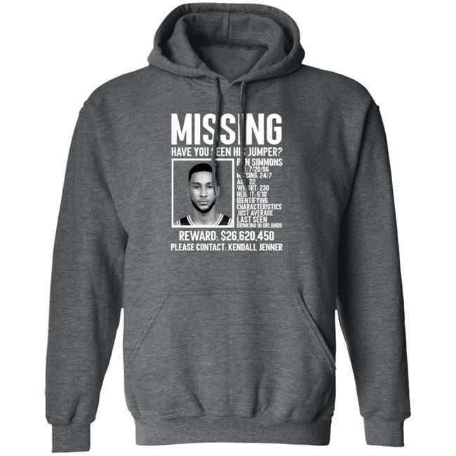 Ben Simmons Missing Shirt Missing Have You Seen His Jumper Shirt Ben Simmons Missing Shirt Missing Have You Seen His Jumper Shirt