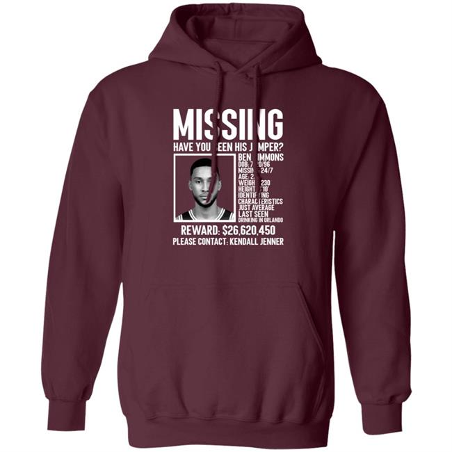 Ben Simmons Missing Shirt Missing Have You Seen His Jumper Shirt Ben Simmons Missing Shirt Missing Have You Seen His Jumper Shirt
