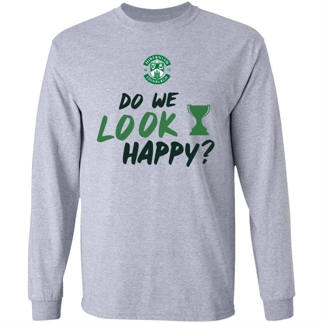 Do We Look Happy Shirt Steven Gerrard Hibernian FC Do We Look Happy Shirt Steven Gerrard Hibernian FC