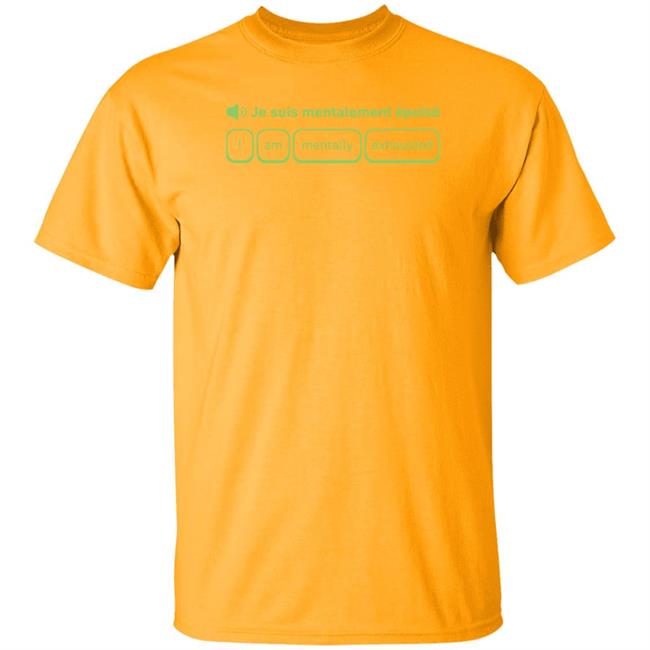 Je Suis Mentalement Épuisé Shirt Cotton Bureau Shop Je Suis Mentalement Épuisé Shirt Cotton Bureau Shop