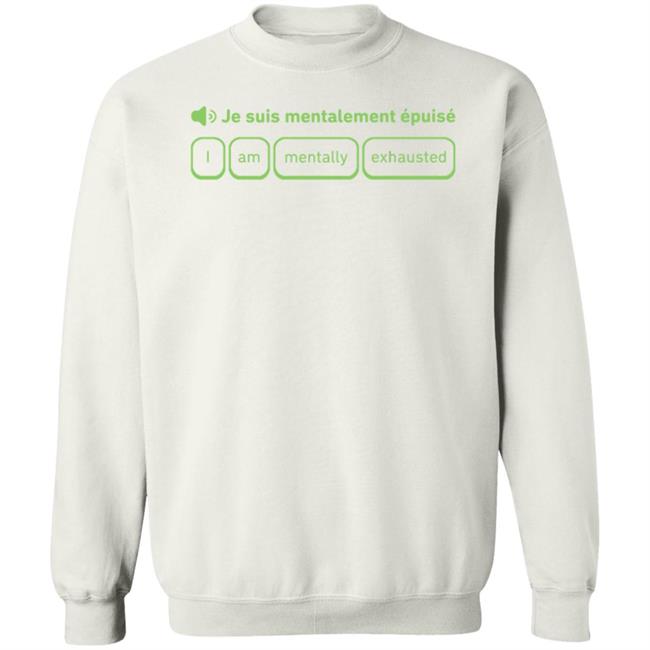 Je Suis Mentalement Épuisé Shirt Cotton Bureau Shop Je Suis Mentalement Épuisé Shirt Cotton Bureau Shop