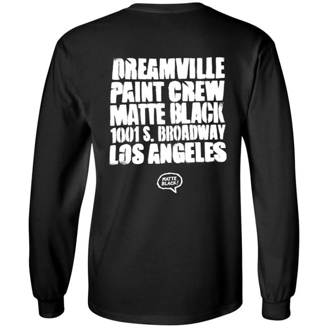 Dreamville Paint Crew Matte Black 1001 S. Broadway Los Angeles Hoodie Dreamville Merch Dreamville Paint Crew Matte Black 1001 S. Broadway Los Angeles Hoodie Dreamville Merch