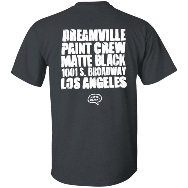 Dreamville Paint Crew Matte Black 1001 S. Broadway Los Angeles Hoodie Dreamville Merch Dreamville Paint Crew Matte Black 1001 S. Broadway Los Angeles Hoodie Dreamville Merch