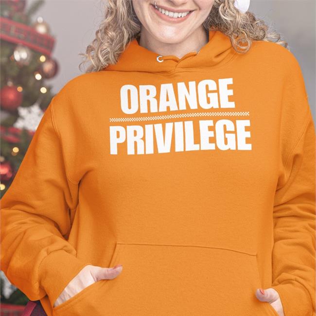 Orange Privilege Hoodie