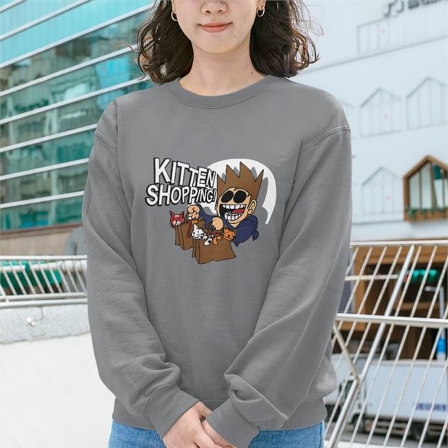 Kitten Shopping Sweatshirt