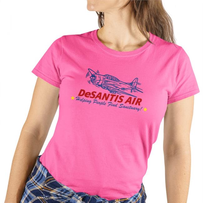 Official Hodgetwins Store Desantis Air Helping People Find Sanctuary Shirt White