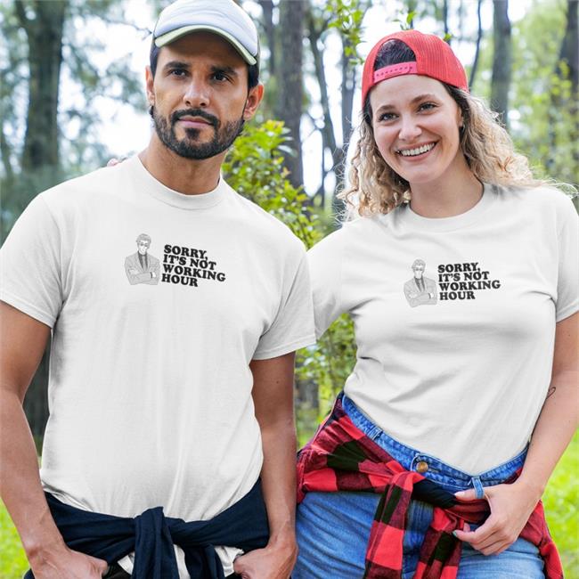 Weepy White Sorry It's Not Working Hour Shirt