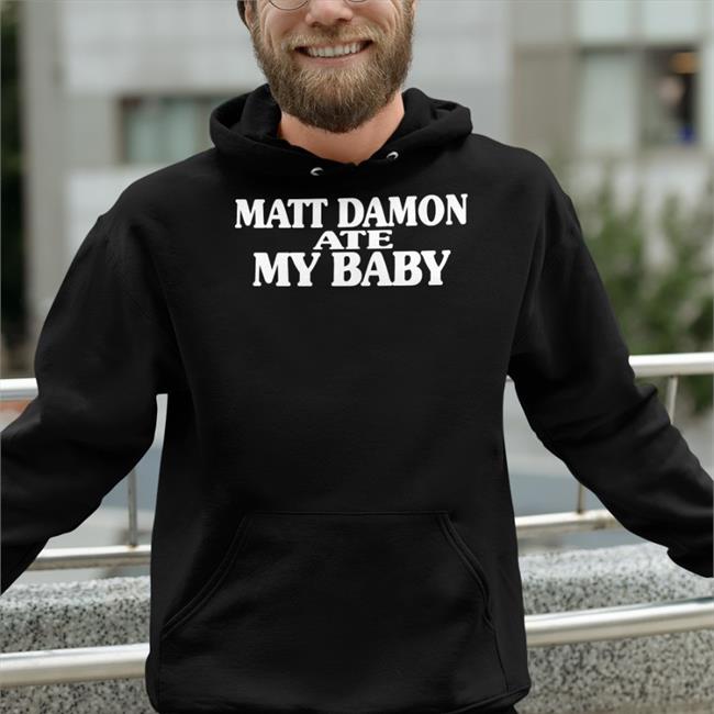 Weird Thrift Store Shirts Matt Damon Ate My Baby Shirt Strangethrift