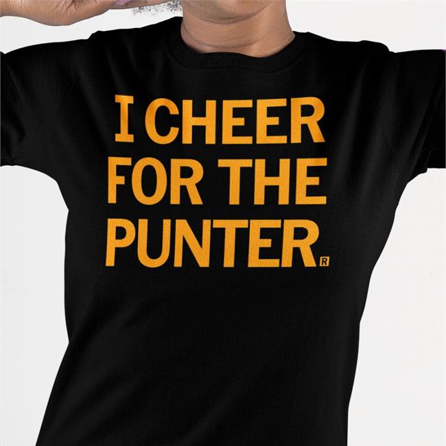 Raygun Store I Cheer For The Punter Tee Shirt I Cheer For The Punter Shirt Black Raygun
