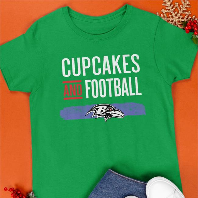 Baltimore Ravens Cupcakes And Football Ravens Sweatshirt