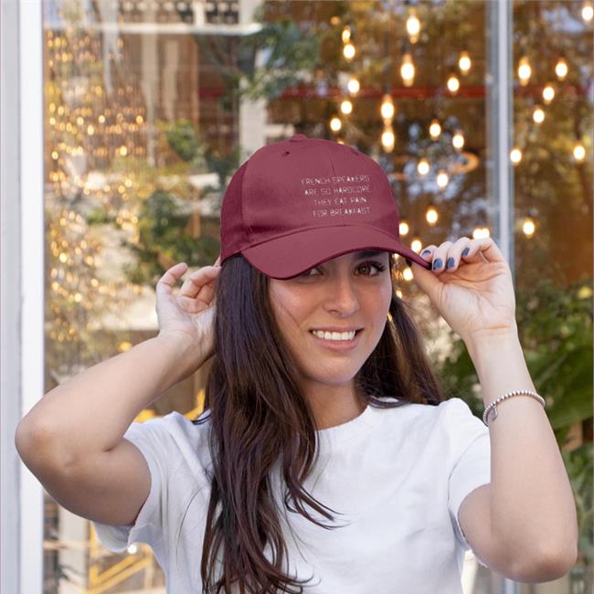 French Speakers Are So Hardcore They Eat Pain For Breakfast Embroidered Hat