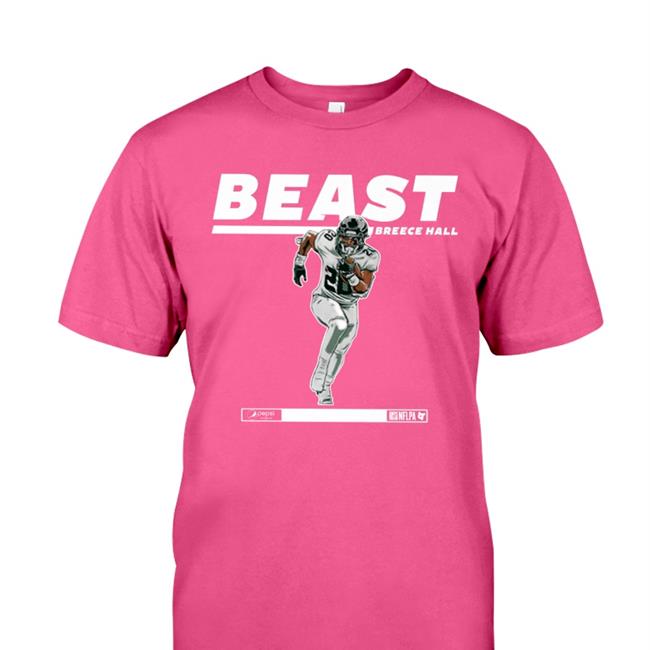 Breaking T Store Beast Breece Hall Tee Shirts Pepsi Zero Sugar Rookie Collection