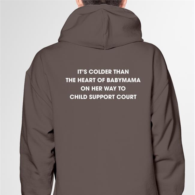 Shirtsthtgohard It's Colder Than The Heart Of A Babymama On Her Way To Child Support Court Shirts Black