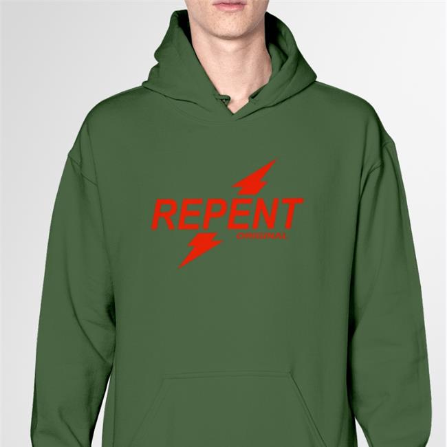 Yellow Repent Hoodie Printmer Store