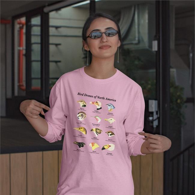 Drone Field Guide Shirt Birds Aren't Real Store Birds Aren't Real Store Drone Field Guide Sweatshirt Bird Drones Of North America Shirt