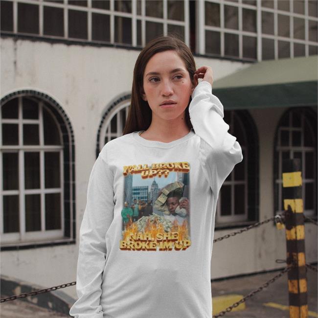 Swag Stim Ulus Merch Y'all Broke Up Nah She Broke I'm Up Shirt Swagstimulus