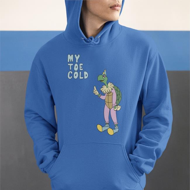 Drew Monson My Toe Cold Party Hat Turtle Sweatshirt