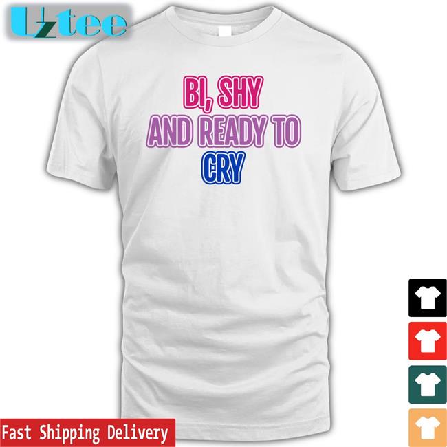 Bi Shy And Ready To Cry Hoodie Sweatshirt navy