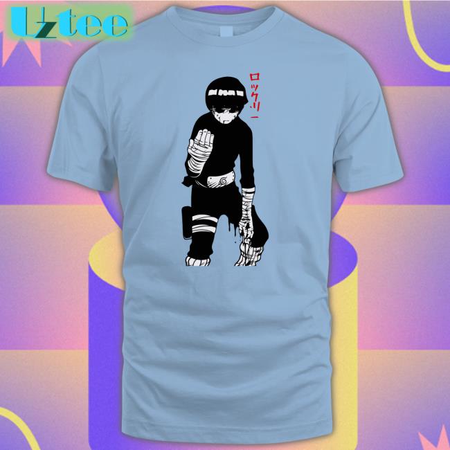 Minimalist Anime Rock Lee Canvas Art Tee Shirt