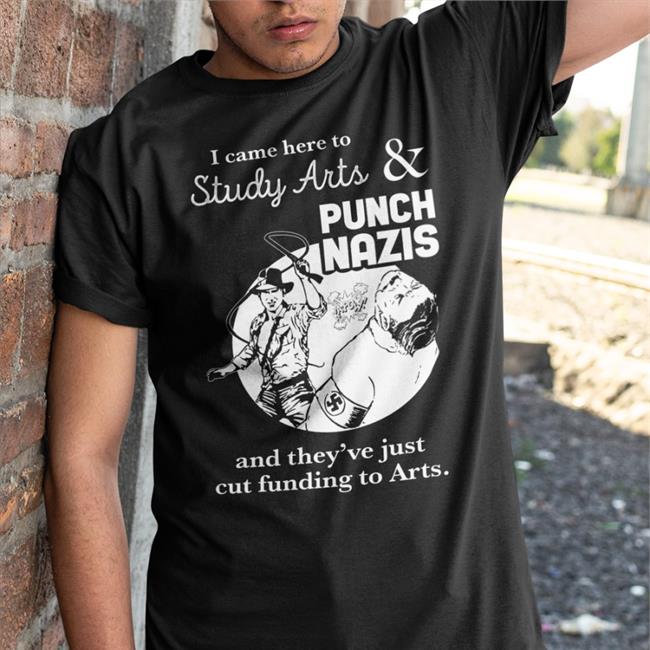 ShirtsThatGoHard I Came Here To Study Arts And Punch Nazis Shirt Purple