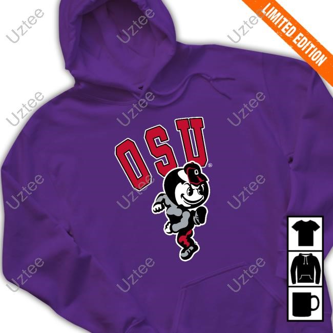 D Russ Wearing Osu Brutus Buckeye Logo Hoodie
