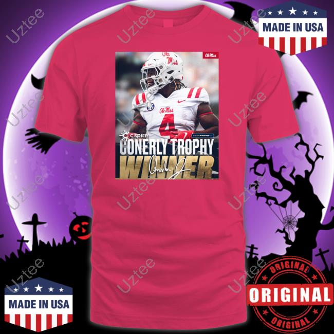 Ole Miss Football Conerly Trophy Winner Quinshon Judkins T Shirts Qaj4_
