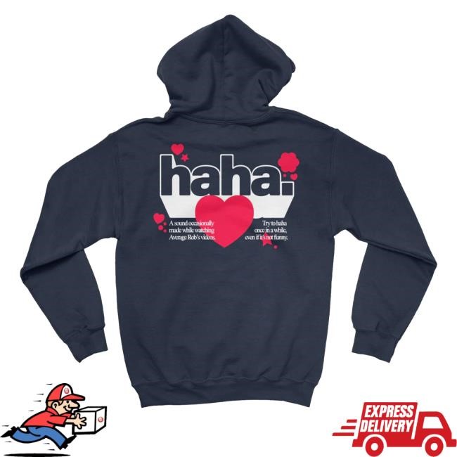 Average Rob Merch Haha Heart Sweater Navy