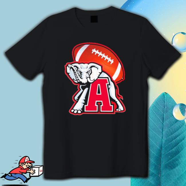 Elephant Alabama Crimson Football T-Shirt