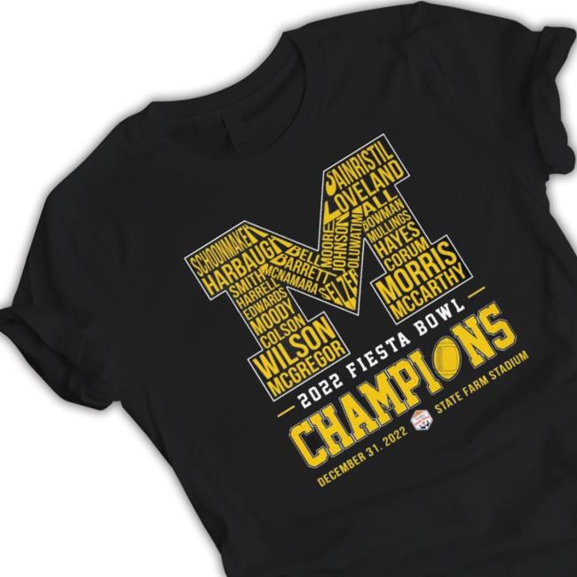 Michigan Wolverines 2022 Fiesta Bowl Champions 2022 T-shirt Michigan Wolverines 2022 Fiesta Bowl Champions 2022 Long Sleeve Shirt