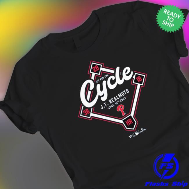 Philadelphia Phillies J.T. Realmuto Royal Hitting For The Cycle shirt