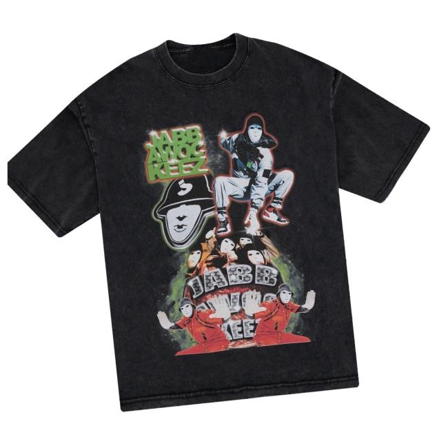 Jabbawockeez Merch Store Showdown Jabbawockeez Vintage Tee Black Crewneck Sweatshirt