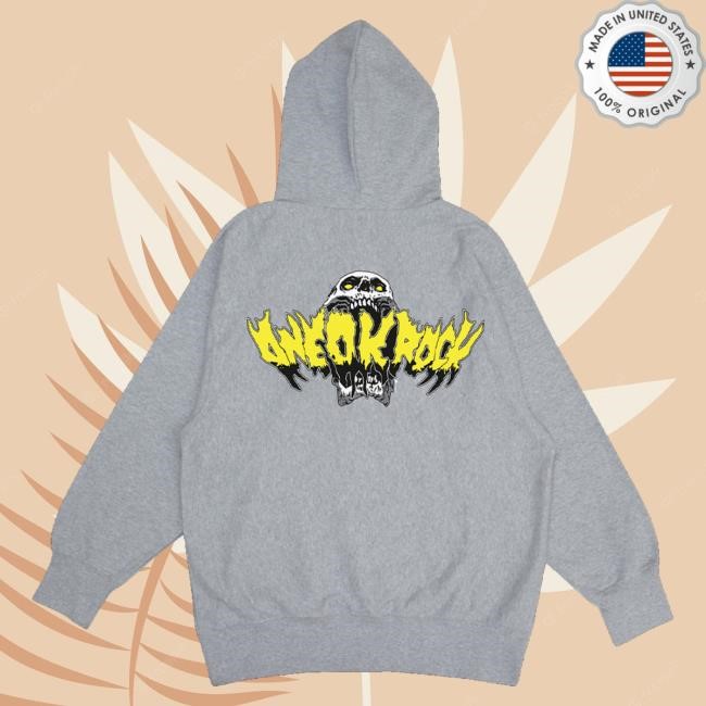 One Ok Rock Merch Skull Logo Hooded Sweatshirt