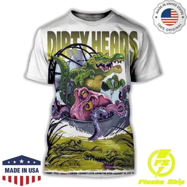 Dirty Heads Boca Raton Florida Sunset Cove Amphitheater August 10 2023 Poster 3D Sweaters