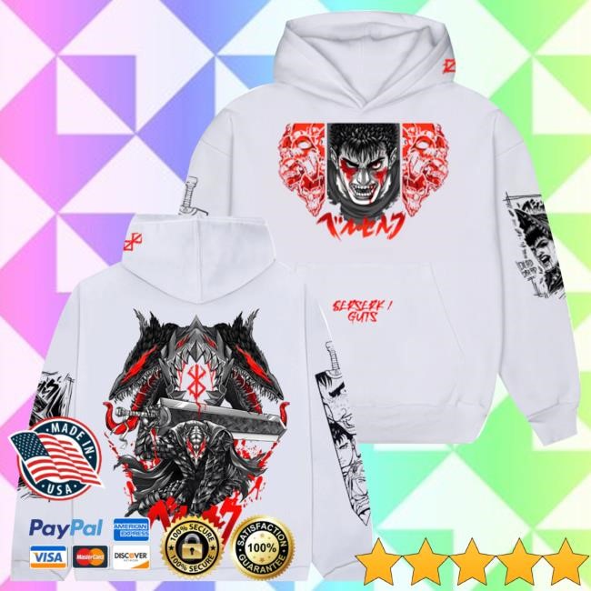 Trending One For All Merch Shop Berserk-Guts White Sweatshirt