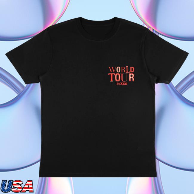 Official Louis Tomlinson Merch Store Louis Tomlinson Faith In The Future World Tour Globe Black Shirt LouisTomlinson Apparel Clothing Shop