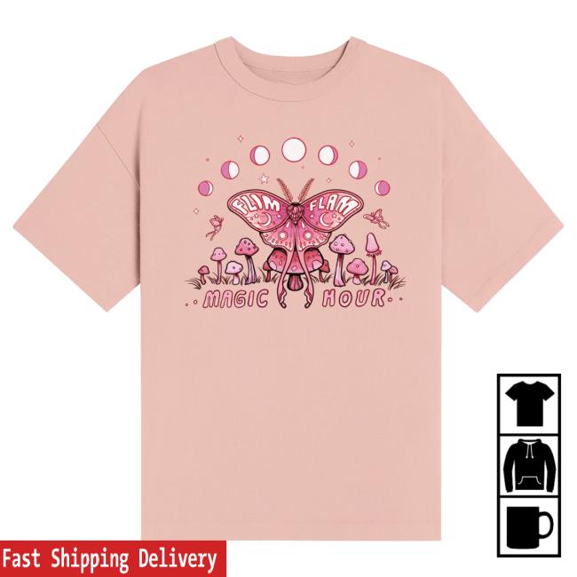 Official Flim Flam Merch Store FF Moth Popover Hoodie Pale Pink FlimFlam Apparel Clothing Shop