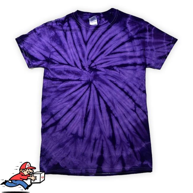 Official Tie Dye Shirt Multi Color Spider Purple Shirt