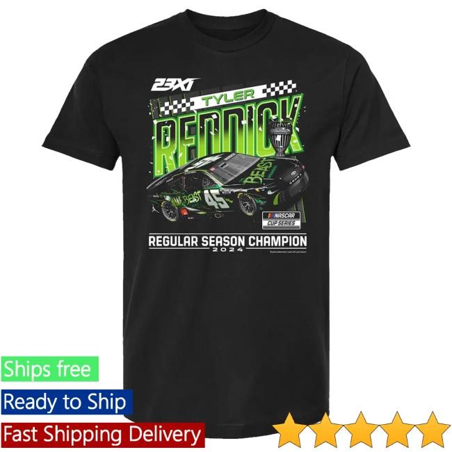 23Xifanshop Men's 23Xi Racing Black Tyler Reddick 2024 Nascar Cup Series Regular Season Champion t-shirt, hoodie, tank top, sweater and long sleeve t-shirt