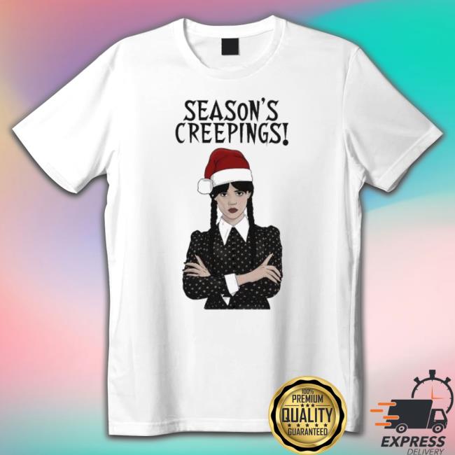 Wednesday Addams Season’S Creepings Christmas 2022 Hooded Sweatshirt