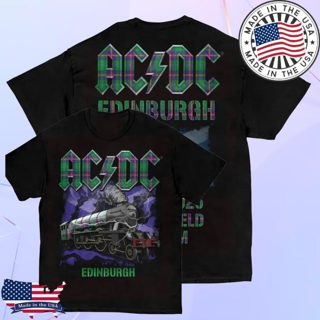 Acdc Merch Shop Store Edinburgh Pwr Up Event Tour Tee Shirt