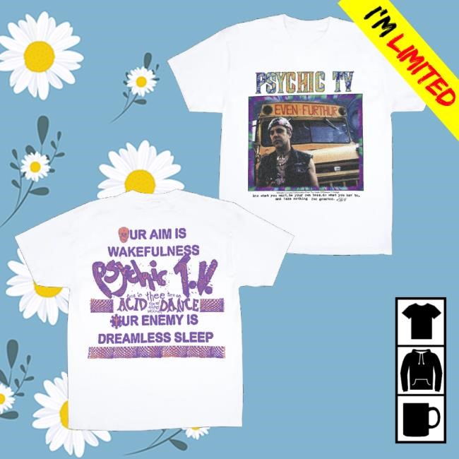 Official Online Ceramics Merch Genesis P-Orridge Even Furthur White Hoodie Sweatshirt