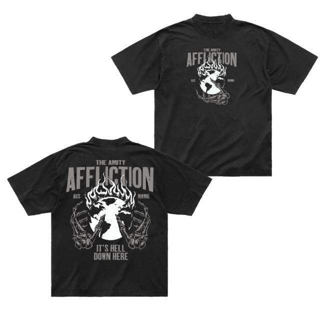 Official The Amity Affliction Merch Hell Down Here Black Long Sleeve T Shirt
