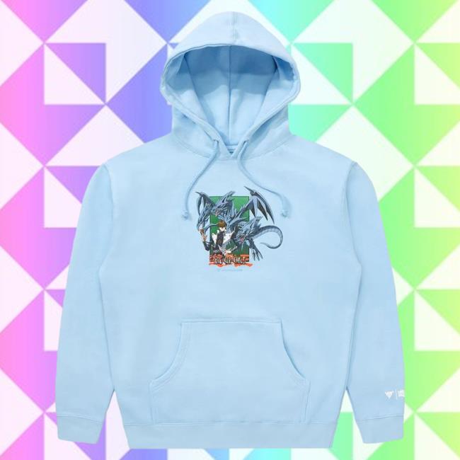 Official Hypland Clothing Merch Store Hypland Yugioh Blue Eyes Ultimate Crew neck Sweatshirt (Powder Blue)