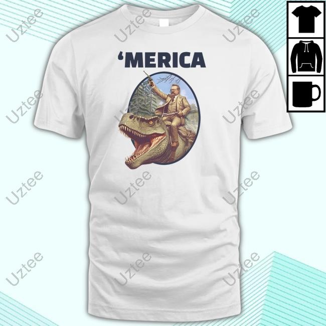 Chris Long Teddy Roosevelt Allosaurus T-Rex Merica T Shirt