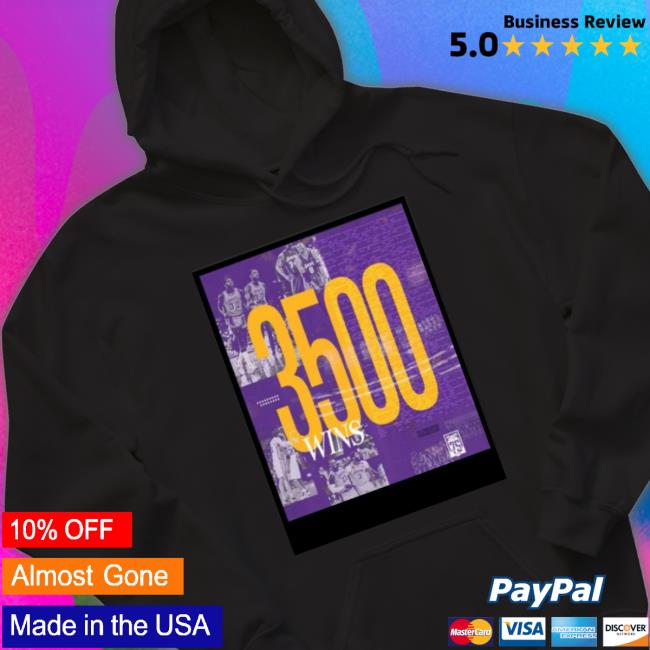 Los Angeles Laker 3500 Wins shirt Los Angeles Laker 3500 Wins Shirt