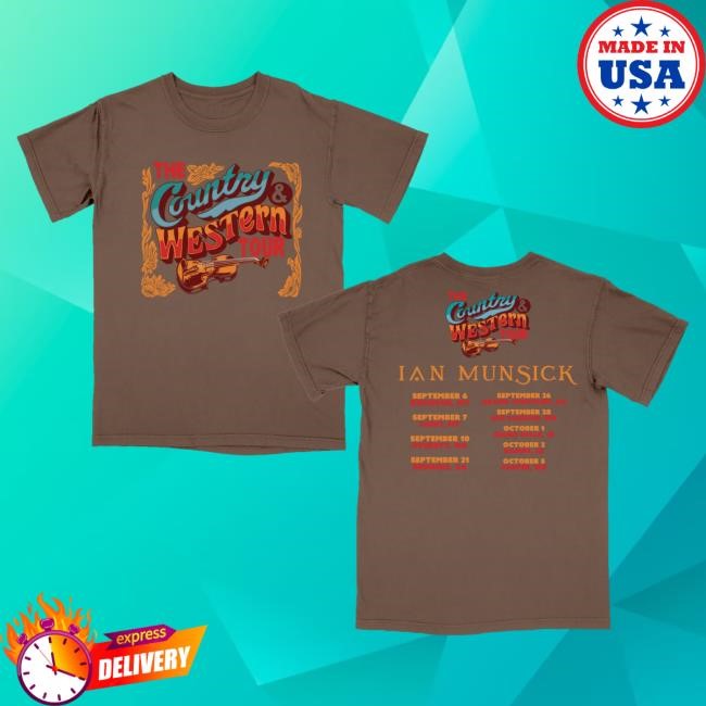 Trending Ian Munsick Merch Store Country & Western Tour Tee