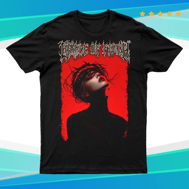 Cradle Of Filth Merch Bathe In Blood Black Shirts