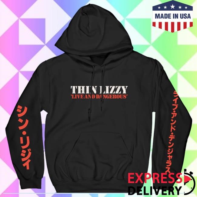 Thin Lizzy Official Merch Live And Dangerous Logo Black Funny Shirt