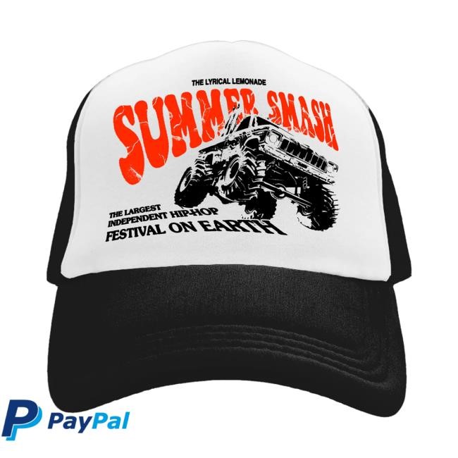 Trending The Summer Smash Merch Store Monster Trucker Cap Black New Twill Cap